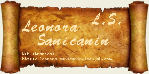 Leonora Saničanin vizit kartica